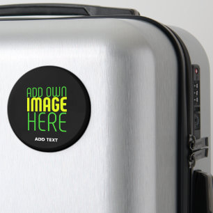 BEARBEITBARE, EINFACHE SCHWARZE BILDTEXTVORLAGE MAGNET