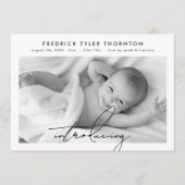 bearbeitbare Einführung der Collage Foto geburt Ankündigung (Vorderseite)