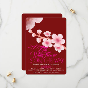 Bearbeitbare Einladung zu einer Baby Shower mit Wi