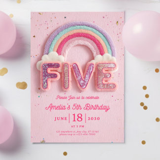 Bearbeitbare Einladung zum fünften Geburtstag, 5.