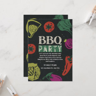 Bearbeitbare Einladung zur Garten-Grillparty und S