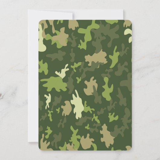 Bearbeitbare Einladungen der Armee (Rückseite)