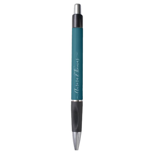 Bearbeitbare Farb-Calligrafie-Schrift Name Stift (Vorderseite Vertikal)