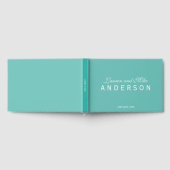 Bearbeitbare Farbe Elegantes Paar Name Hochzeitssk Gästebuch (Voll)