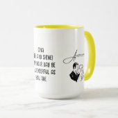 Bearbeitbare Farbe Name Monogram schreiben Geschen Tasse (VorderseiteRechts)