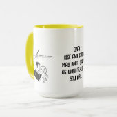 Bearbeitbare Farbe Name Monogram schreiben Geschen Tasse (Vorderseite Links)