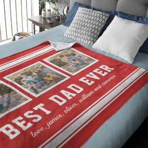 Bearbeitbare Farbe Sportlich Bester Vater Aller Ze Fleecedecke