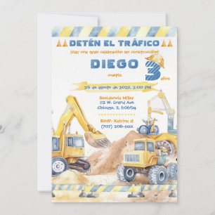 Bearbeitbare Fiesta de Construcción 3 Jahre Einladung