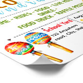 Bearbeitbare Fiesta-Taco-Spendenflyer Poster (Ecke)