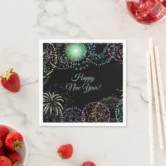 Bearbeitbare Fireworks Serviette (Beispiel)