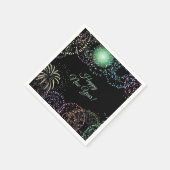 Bearbeitbare Fireworks Serviette (Ecke)