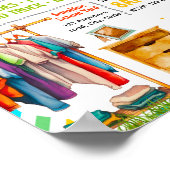 Bearbeitbare Flohmarkt-Fundraiser-Flugblatt Poster (Ecke)