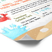 Bearbeitbare Flyer für Schulbeginn-Strand-Fundrais Poster (Ecke)