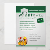 Bearbeitbare Flyervorlage für Heimdienste Einladung (Vorne/Hinten)