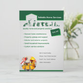 Bearbeitbare Flyervorlage für Heimdienste Einladung (Stehend Vorderseite)