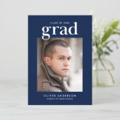 Bearbeitbare Foto-Graduierungspartei Einladung (Stehend Vorderseite)