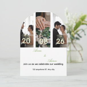 Bearbeitbare Fotocollage Save The Date Hochzeit Einladung