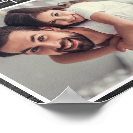 Bearbeitbare FotoCollage - Tag der Väter Poster (Ecke)