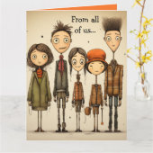 Bearbeitbare Freunde Kollegen Auf Wiedersehen und  Karte (Gelbe Blume)