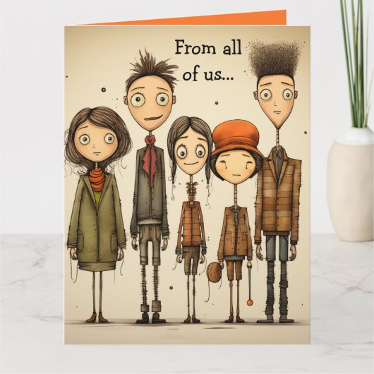 Bearbeitbare Freunde Kollegen Auf Wiedersehen und  Karte (Vorderseite)