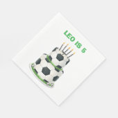 Bearbeitbare Fußball-Geburtstagsservietten – Perso Serviette (Ecke)