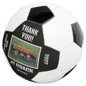 Bearbeitbare Fußballtrainer-Dankeschön-Team-Design Fußball (Dreiviertel)