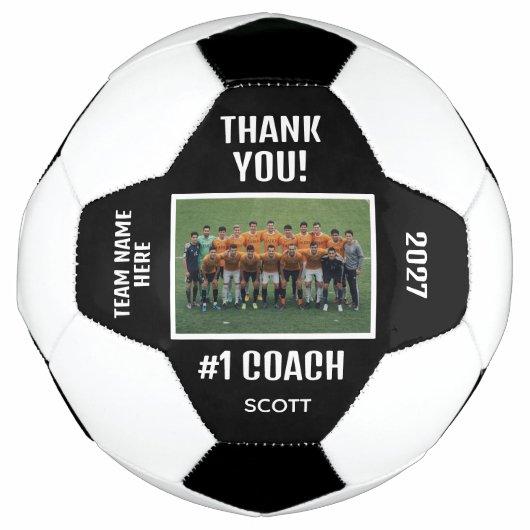 Bearbeitbare Fußballtrainer-Dankeschön-Team-Design Fußball (Vorderseite)