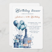 Bearbeitbare Geburtstagsessen Einladung (Vorne/Hinten)