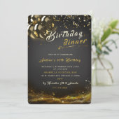 Bearbeitbare Geburtstagsessen Einladung (Stehend Vorderseite)