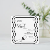 Bearbeitbare Geburtstagsparty Invi Hand Drawn Einl Save The Date (Stehend Vorderseite)