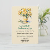 Bearbeitbare gelbe Pfingstrosen Einladung (Stehend Vorderseite)