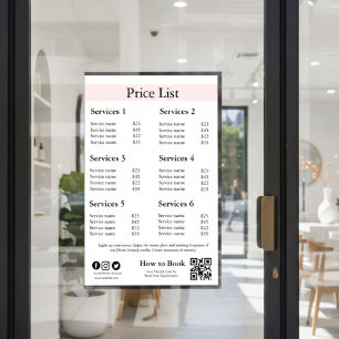Bearbeitbare Geschäftspreisliste Vorlage Spa, Na Poster