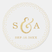 Bearbeitbare Glitzer-Oldtimerpackung Runder Aufkleber (Vorderseite)