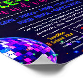 Bearbeitbare Glow Dance-A-Thon-Flugblatt Poster (Ecke)