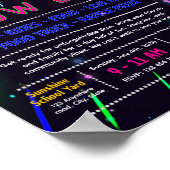 Bearbeitbare Glow-Vater-Tochter-Tanzflyer Poster (Ecke)