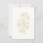 Bearbeitbare goldene florale Save-The-Date-Karte Save The Date (Rückseite)