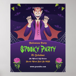Bearbeitbare Halloween-Einladung, Halloween-Party  Poster