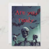 Bearbeitbare Halloween-Einladung mit unheimlichem  Einladung (Rückseite)
