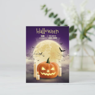 Bearbeitbare Halloween Grusel-Haus-Party, Hallowee Feiertagspostkarte