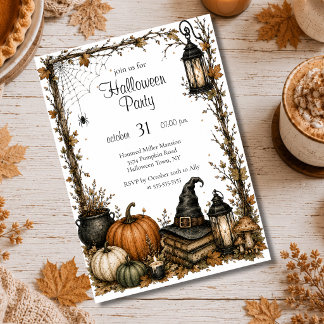Bearbeitbare Halloween-Party-Einladung Einladung