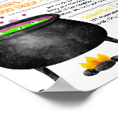 Bearbeitbare Halloween-Potluck-Fundraiser-Flugblat Poster (Ecke)