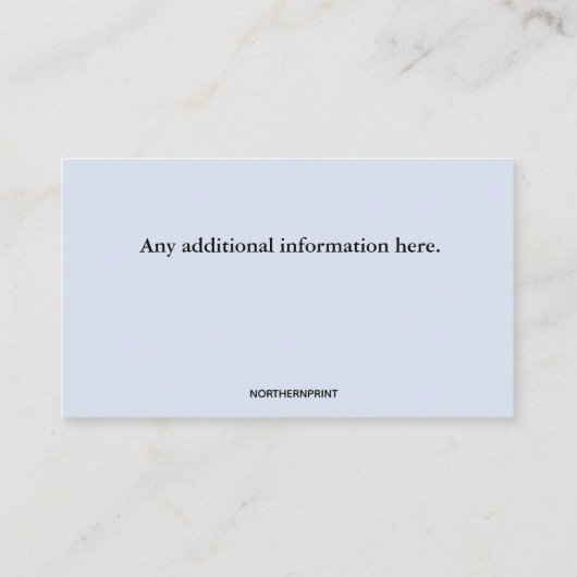 Bearbeitbare Hand Visitenkarte (Rückseite)