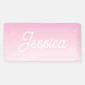 (Bearbeitbare) Hellrosa-Farb-Ombre und Ihr Text Banner (Horizontal)