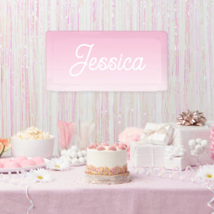 (Bearbeitbare) Hellrosa-Farb-Ombre und Ihr Text Banner