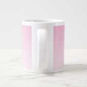 (Bearbeitbare) Hellrosa-Farb-Ombre und Ihr Text Jumbo-Tasse (Rückseite)