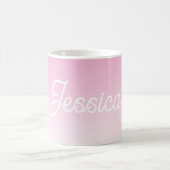 (Bearbeitbare) Hellrosa-Farb-Ombre und Ihr Text Kaffeetasse (Mittel)