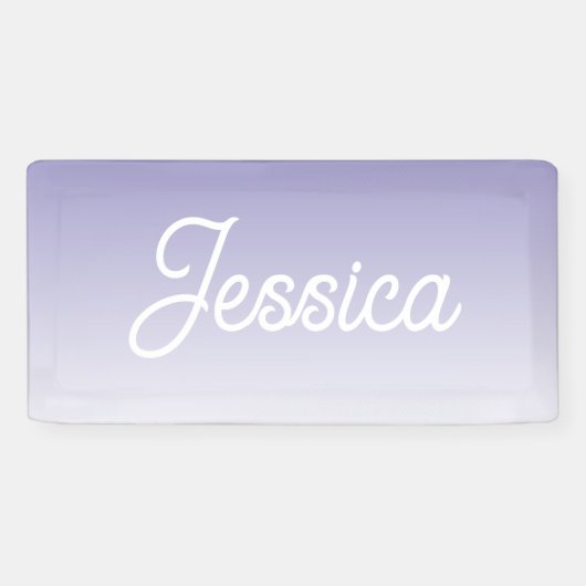 (Bearbeitbare) Hellviolette Ombre-Farbe & Ihr Text Banner (Horizontal)