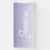 (Bearbeitbare) Hellviolette Ombre-Farbe & Ihr Text Banner (Vertikal)