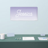 (Bearbeitbare) Hellviolette Ombre-Farbe & Ihr Text Banner (Messe)