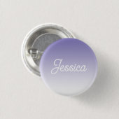 (Bearbeitbare) Hellviolette Ombre-Farbe & Ihr Text Button (Vorne & Hinten)